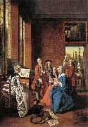 Jan Josef Horemans the Elder Concert in an Interior oil painting artist